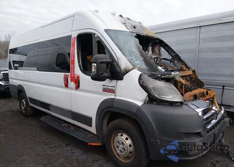 2016 Ram Promaster 3500 High Roof z USA, uszkodzony, nr VIN 3C6URVUG0GE124175